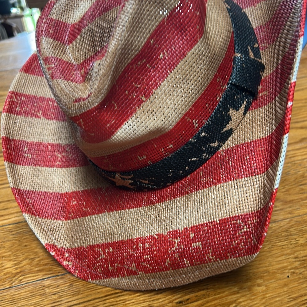 GoldCoast Sunwear Patriot cowboy hat. Stars and Stripes. Get ready for July 4! - Picture 3 of 10